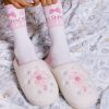 Sugarplum Monkey Fuzzy Slippers