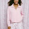 Sugarplum Lattice Half Zip Sweatshirt