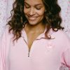 Sugarplum Lattice Half Zip Sweatshirt