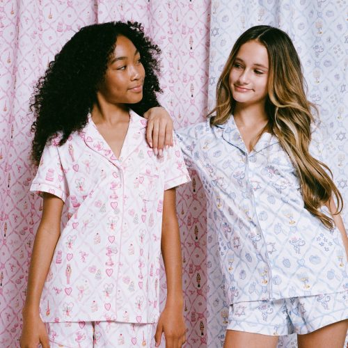 Starry Nights Lattice Polo Pajamas