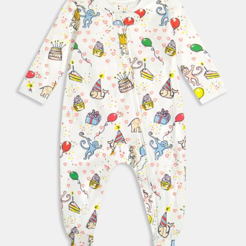 Infant Birthday Bonanza Zipper Footie