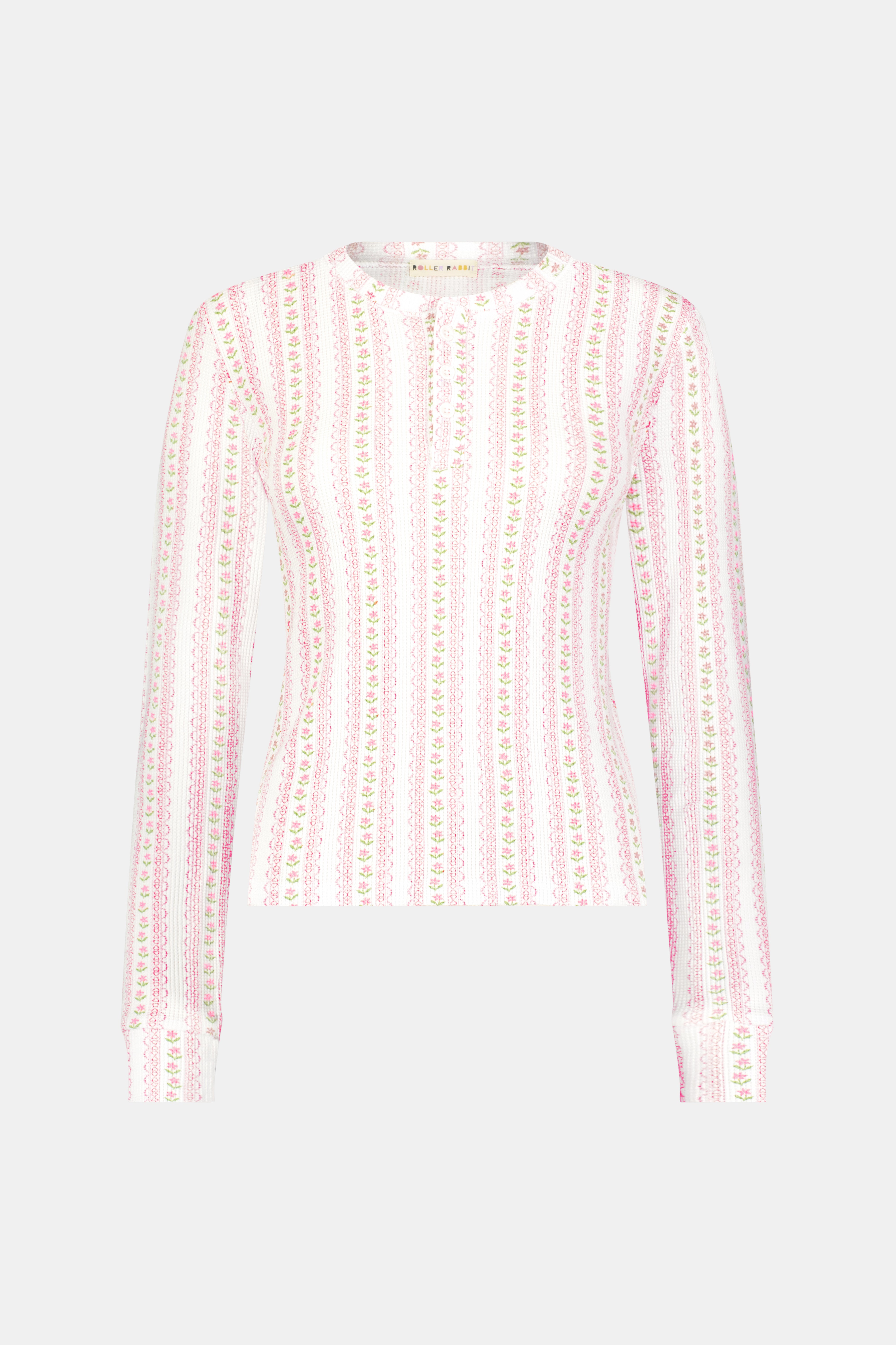 Daisy Heart Stripe Rosemary Top