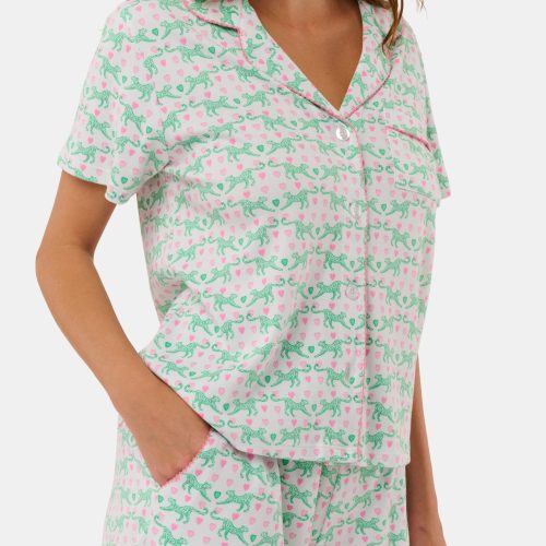 Cheetah Hearts Wyatt Polo Pajamas