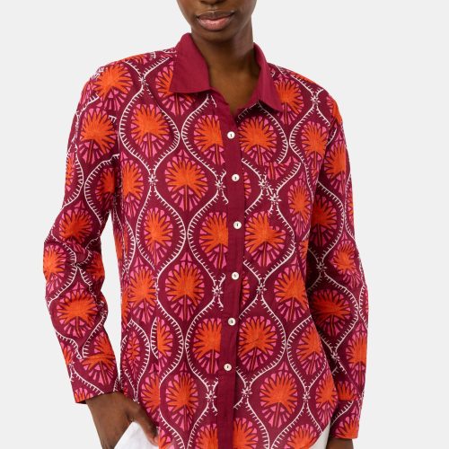 Palm Fronds Boyfriend Shirt