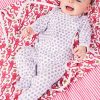 Infant Hearts Zipper Footie
