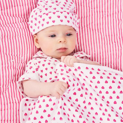 Hearts Baby Hat