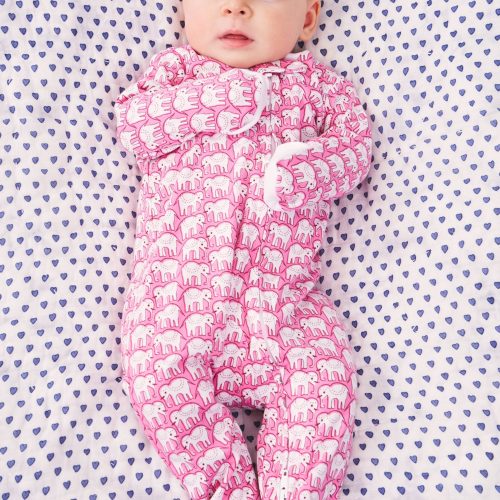 Infant Hathi Zipper Footie