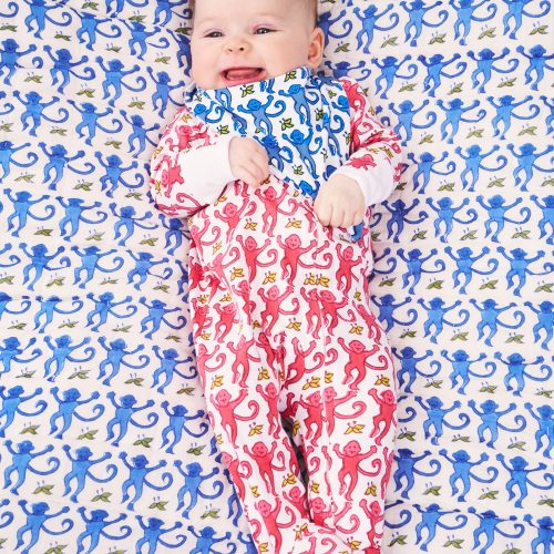 Infant Monkey & Moby Bandana Bib Set