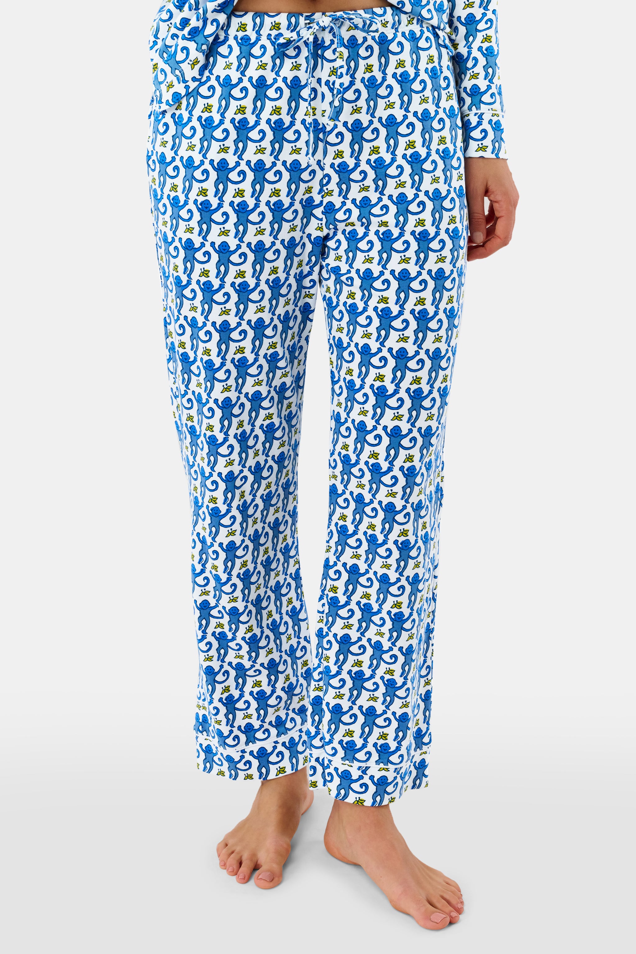Monkey Long Sleeve Polo Pajamas