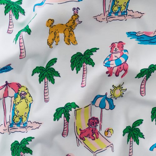 Infant Poolside Pups Short Sleeve Zipper Onesie