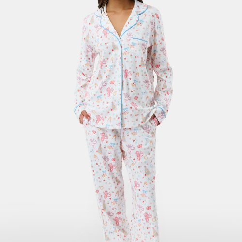 Monkey Said Yes Long Sleeve Polo Pajamas