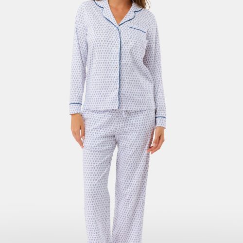 Hearts Long Sleeve Polo Pajamas