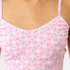 Gingham Hearts Mulberry Cami