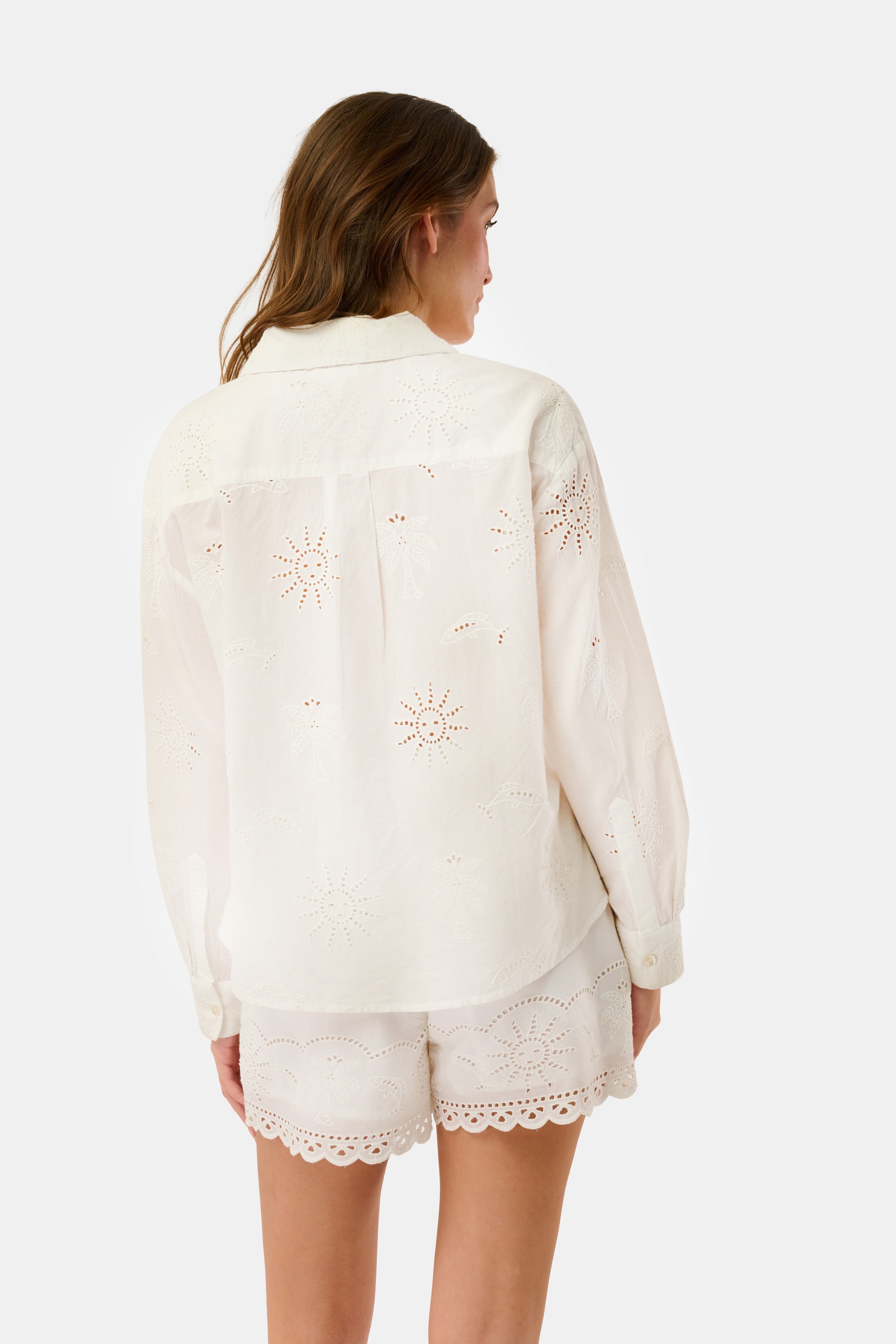 Sunny Days Eyelet Girlfriend Shirt