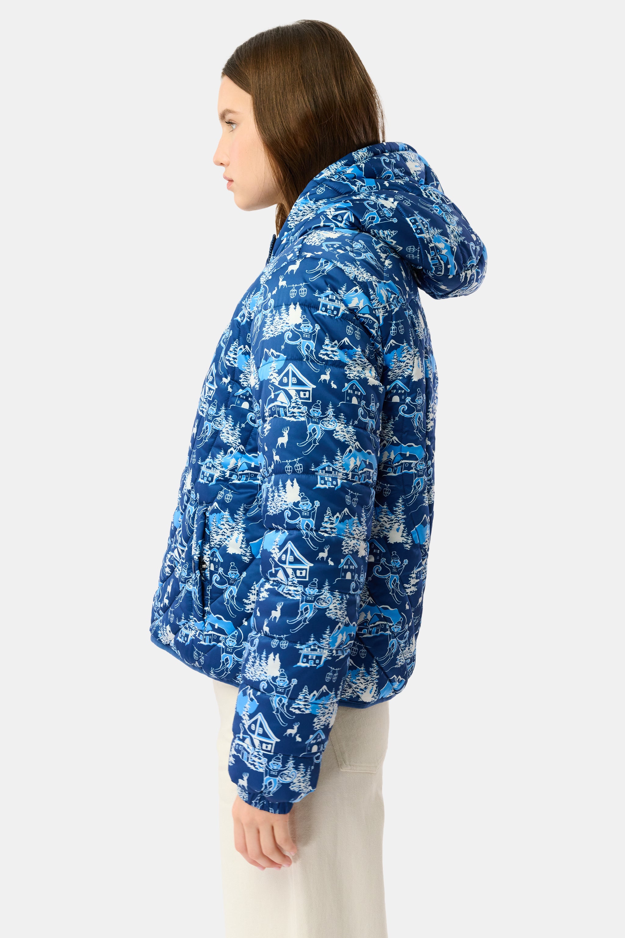 Ski Toile Reversible Puffer Jacket