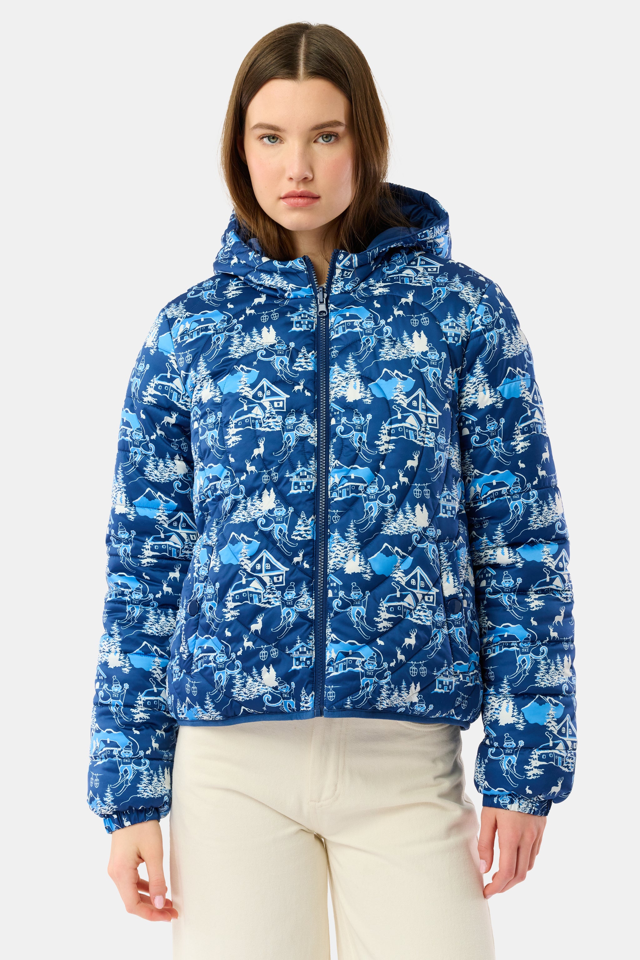 Ski Toile Reversible Puffer Jacket