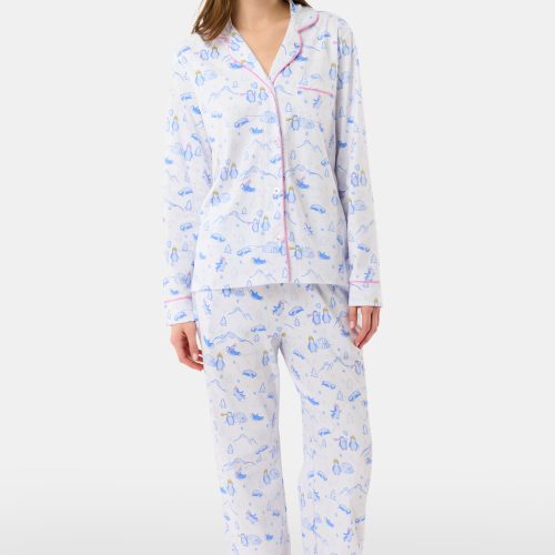 Penguin Party Long Sleeve Polo Pajamas