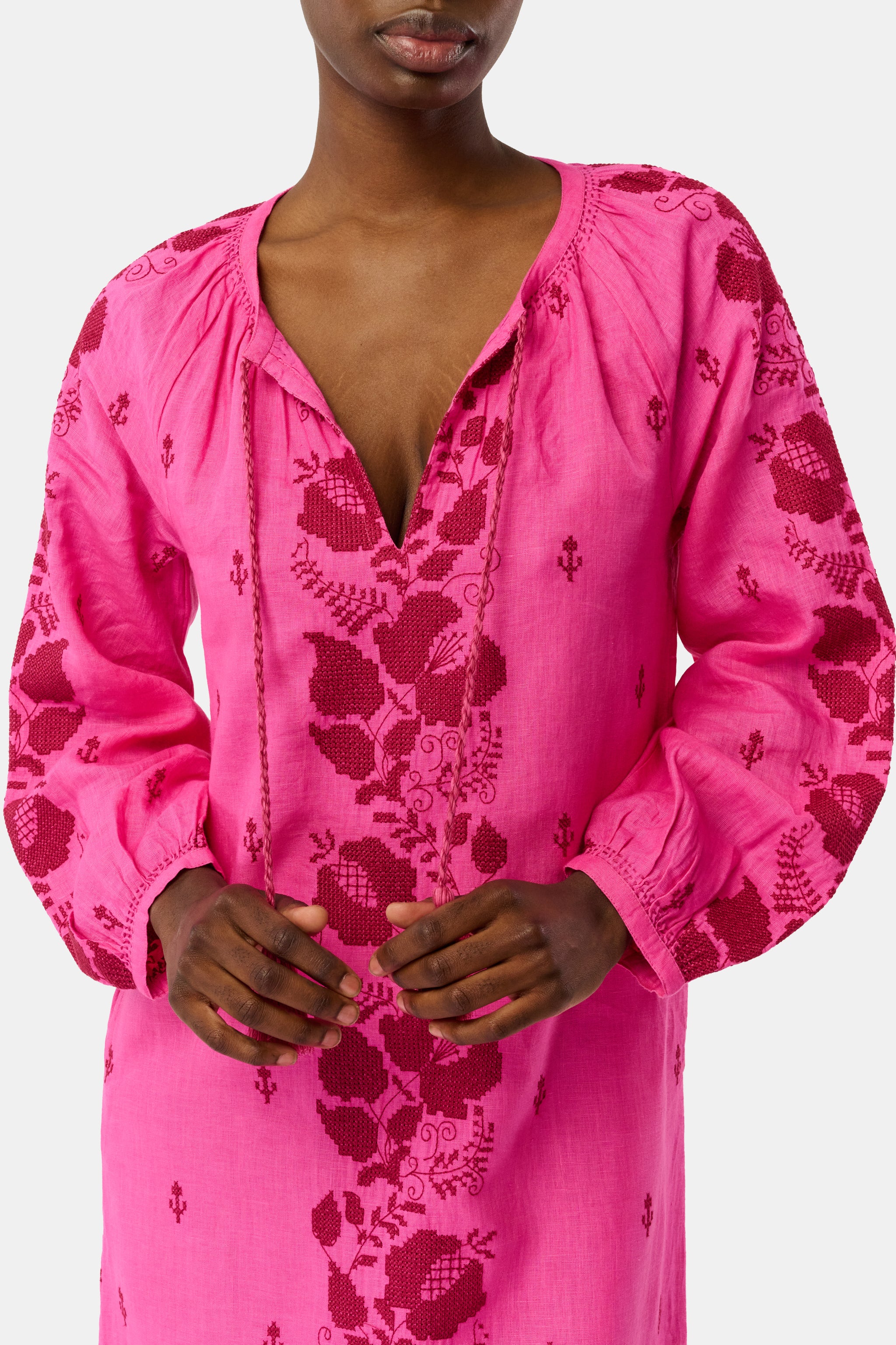 Cross Stitch Vine Shiv Caftan