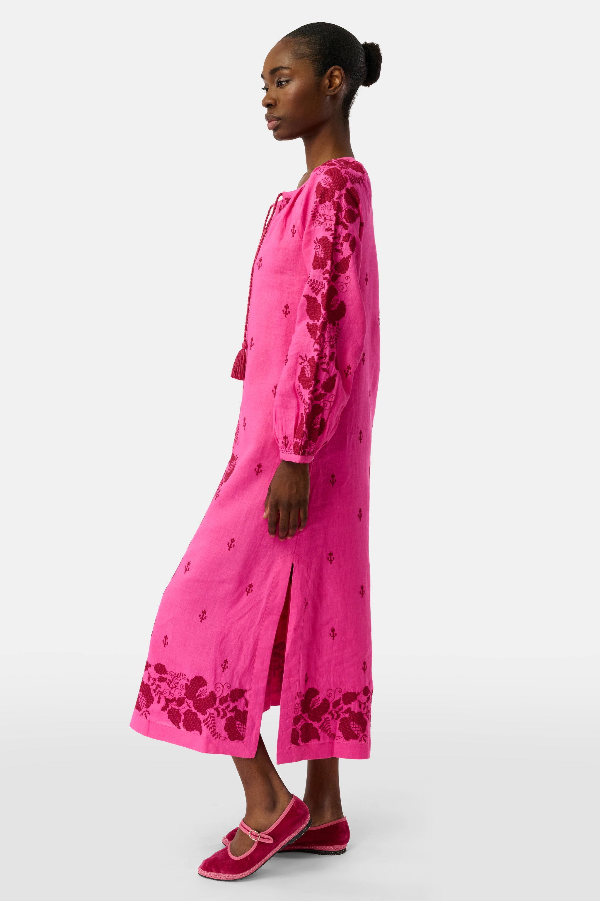 Cross Stitch Vine Shiv Caftan