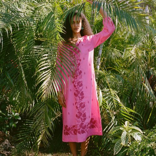 Cross Stitch Vine Shiv Caftan