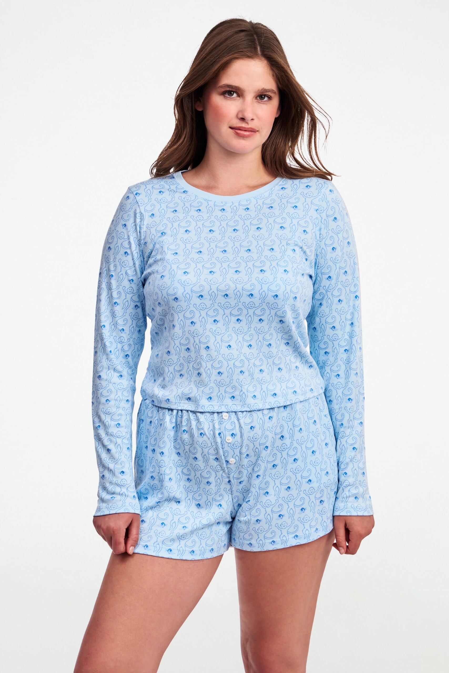 Monkey Rosebud Long Sleeve Baby Tee