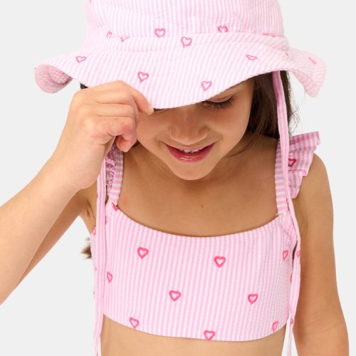 Kids Mini Hearts Bucket Hat