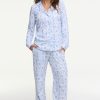 Starry Nights Lattice Long Sleeve Polo Pajamas