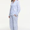 Starry Nights Lattice Long Sleeve Polo Pajamas