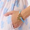 Flower Charm Beaded Bracelet