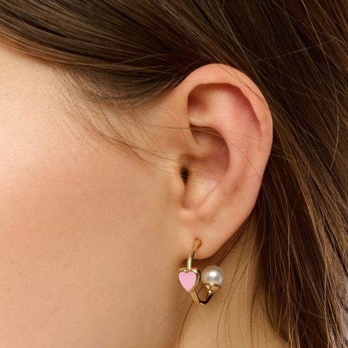 Pearl Hearts Hoops