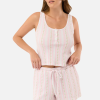Daisy Heart Stripe Cherry Tank Set