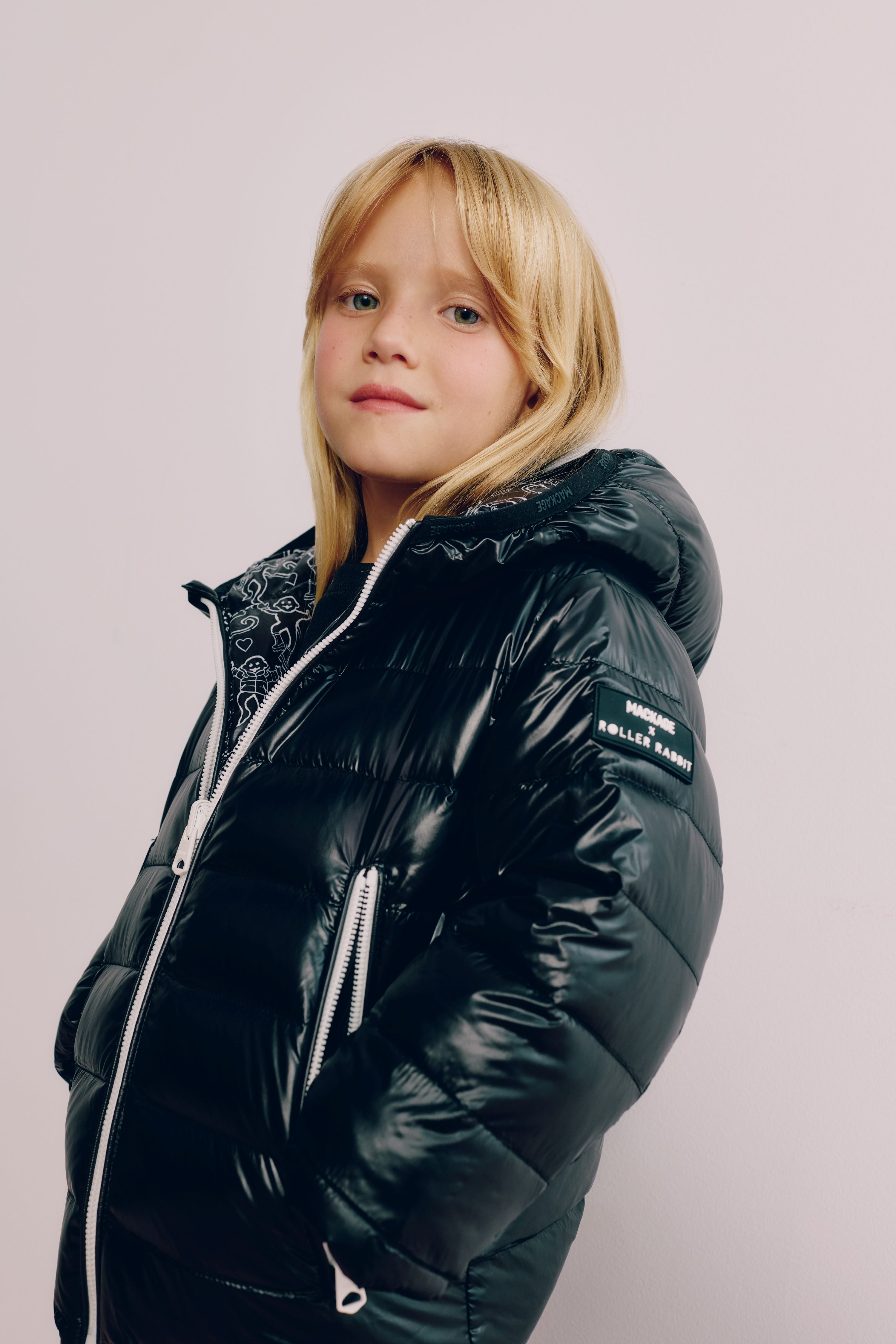 Kids Mackage Monkey Reversible Puffer