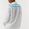 Avallon Embroidery Boyfriend Shirt