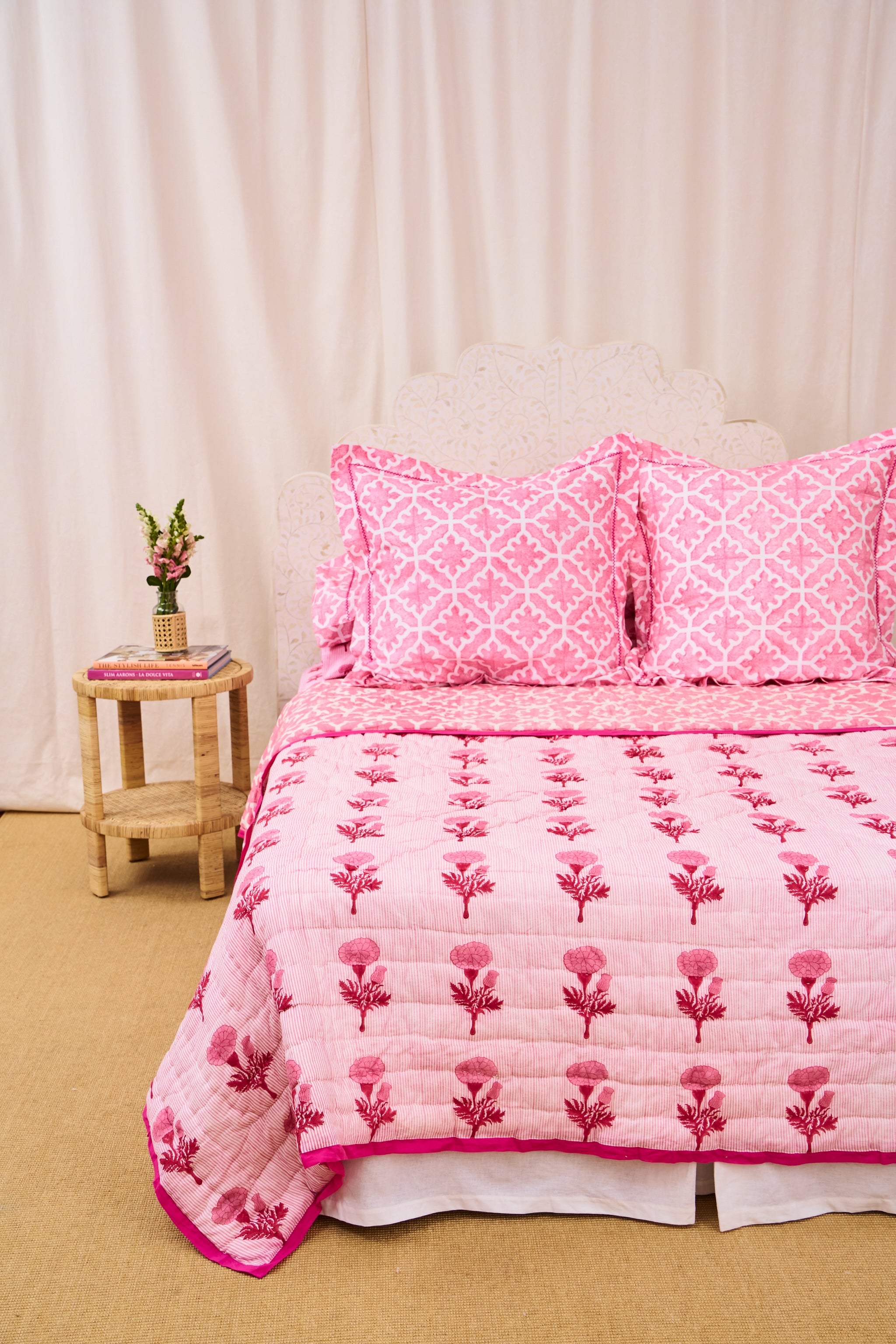 Marigold Stripe/Monaco Pool Quilt