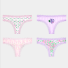 Mixed Icon Thong 4 Pack