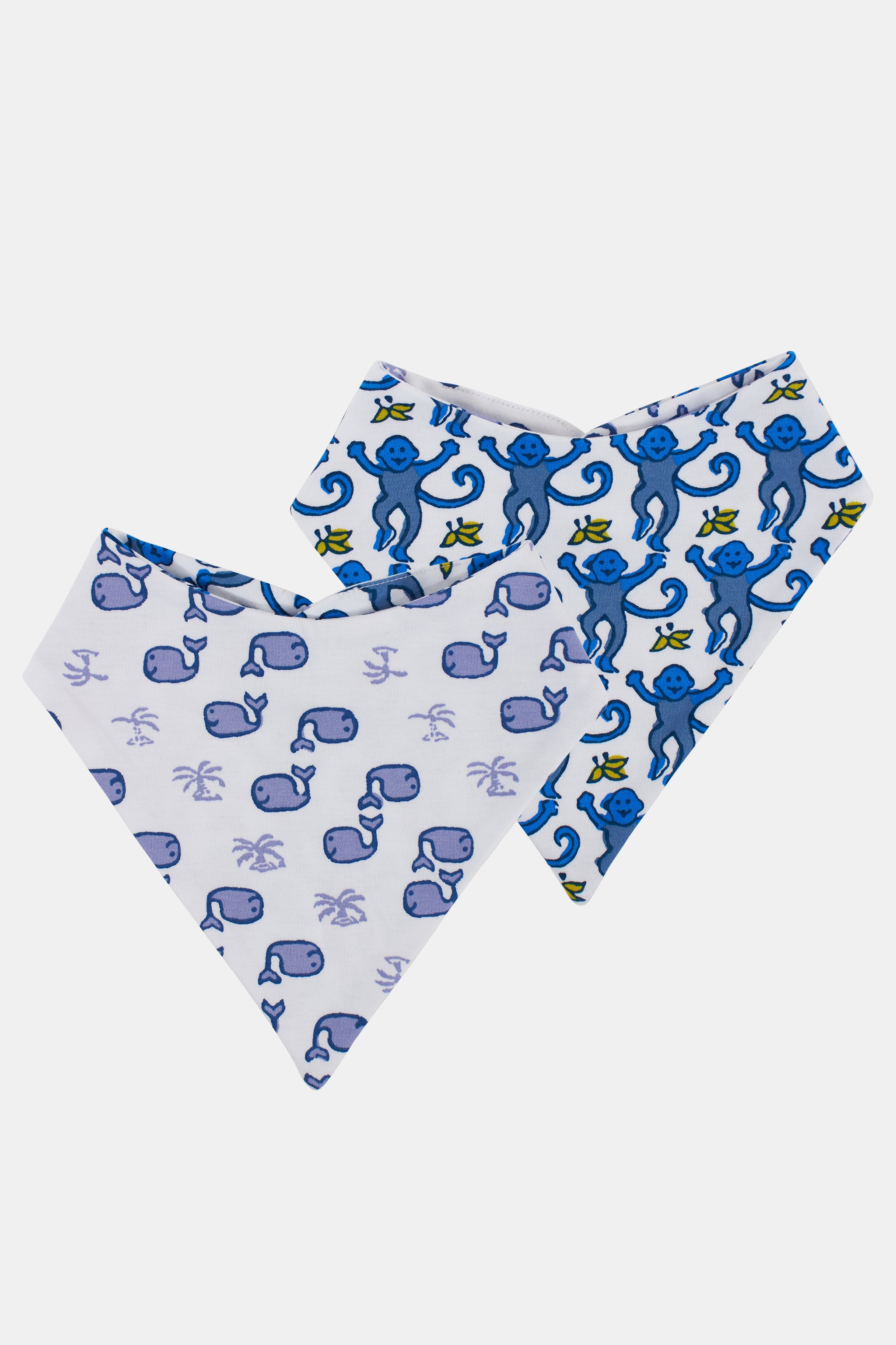 Infant Monkey & Moby Bandana Bib Set