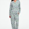 Boston Monkey Long Sleeve Polo Pajamas