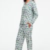 Boston Monkey Long Sleeve Polo Pajamas