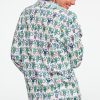 Boston Monkey Long Sleeve Polo Pajamas