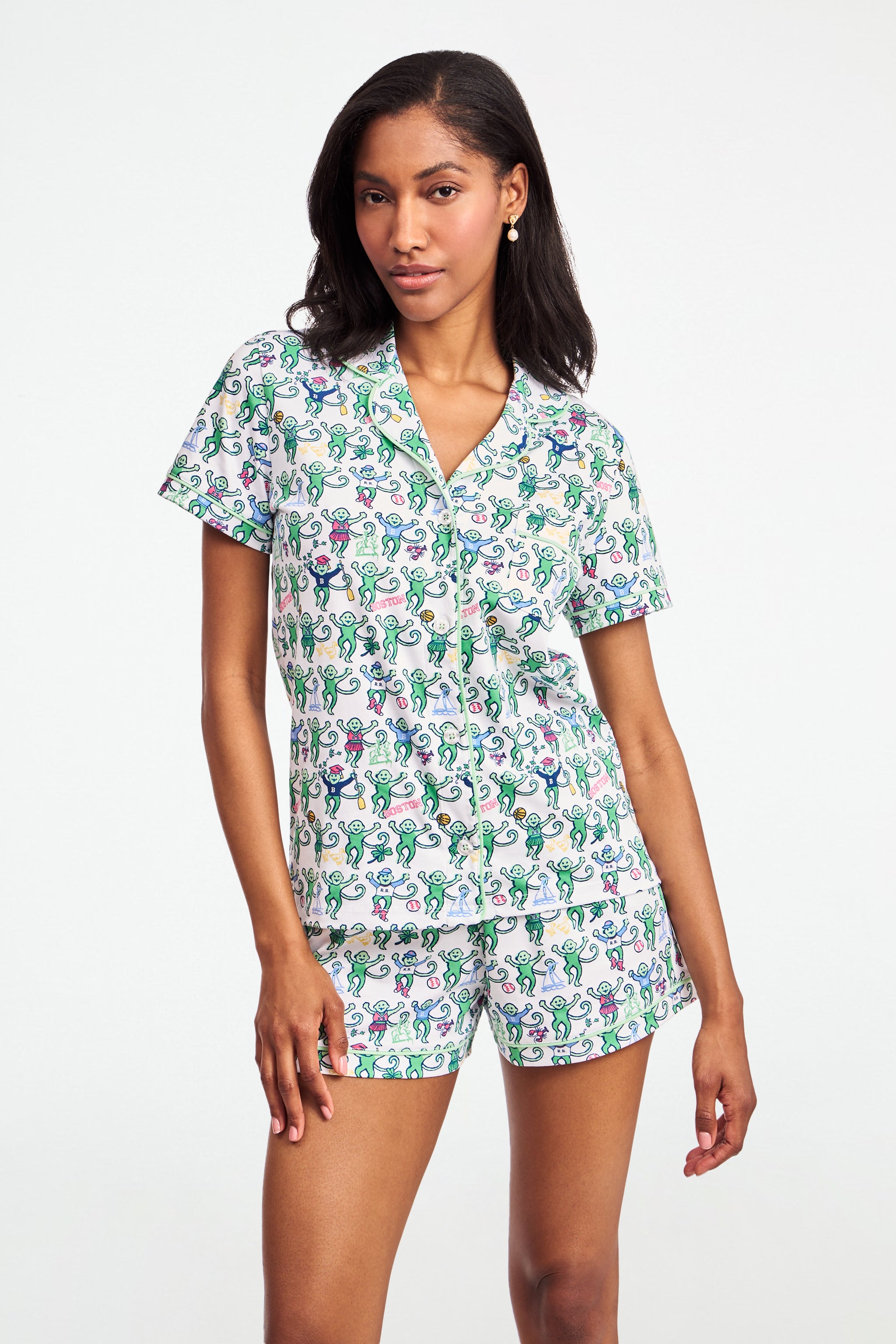 Boston Monkey Polo Pajamas