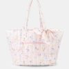 Candy Heart Stripe Quilted Tote