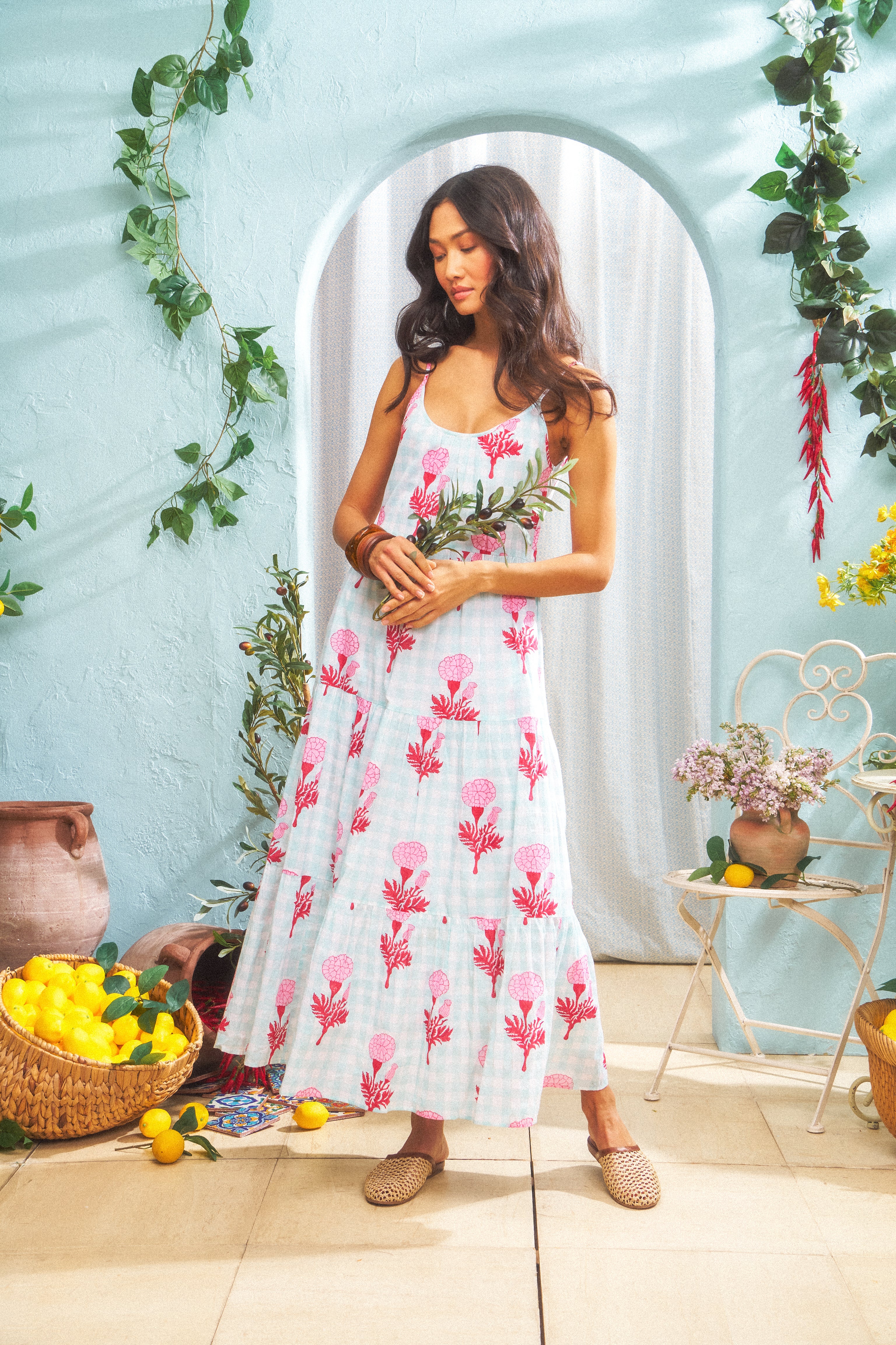 Marigold Gingham Dakota Dress