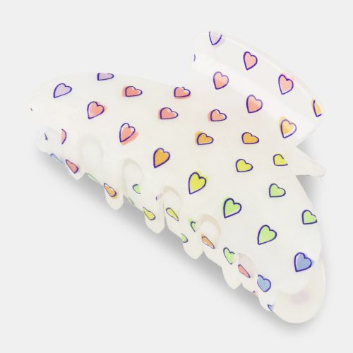 Disco Hearts Claw Clip