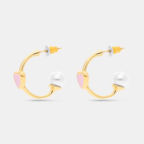 Pearl Hearts Hoops