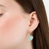 Fern Floral Heart Hoops
