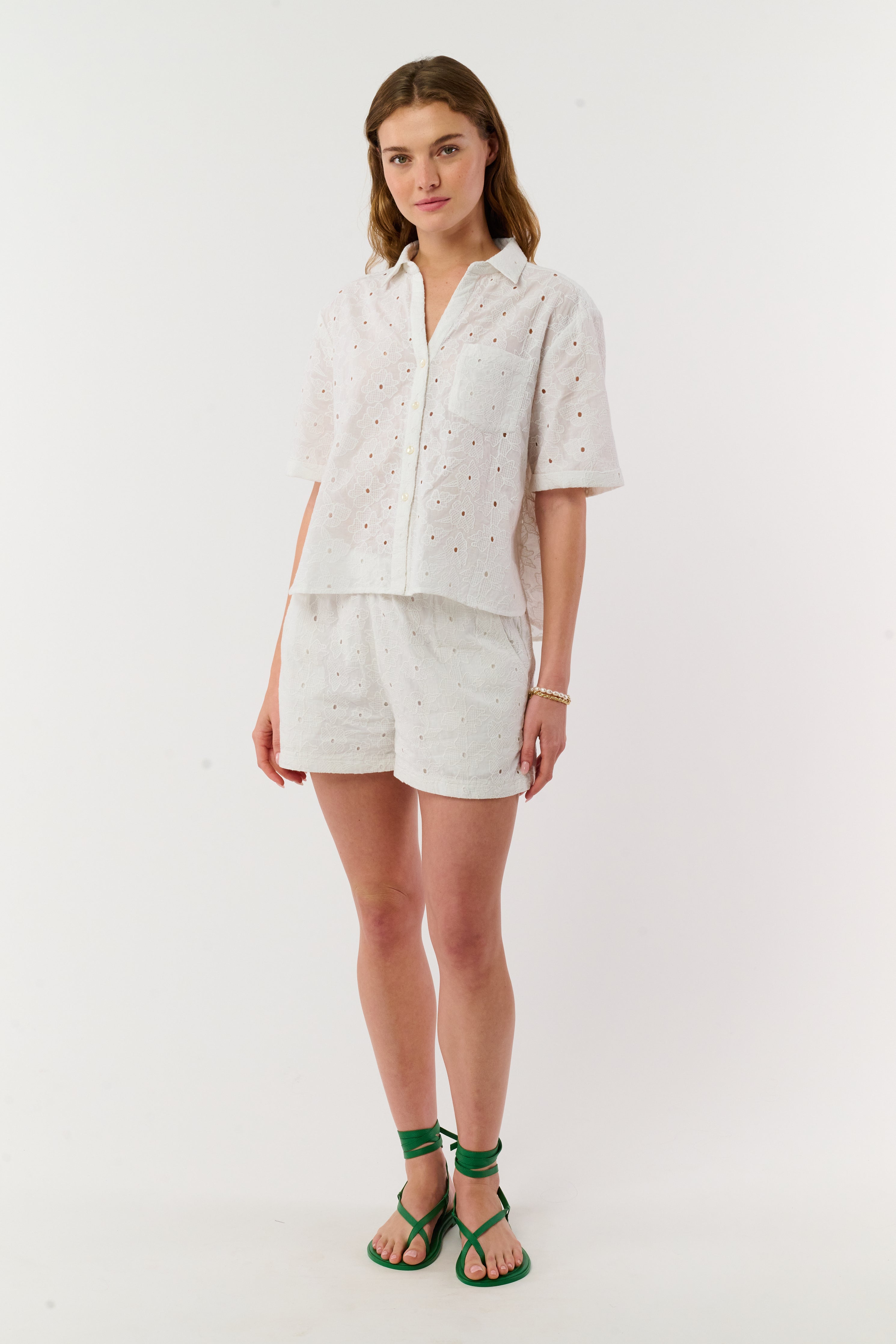 Floral Eyelet Cody Shorts
