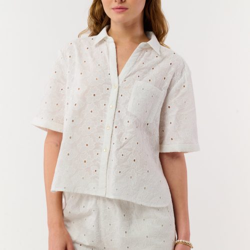 Floral Eyelet Frankie Shirt