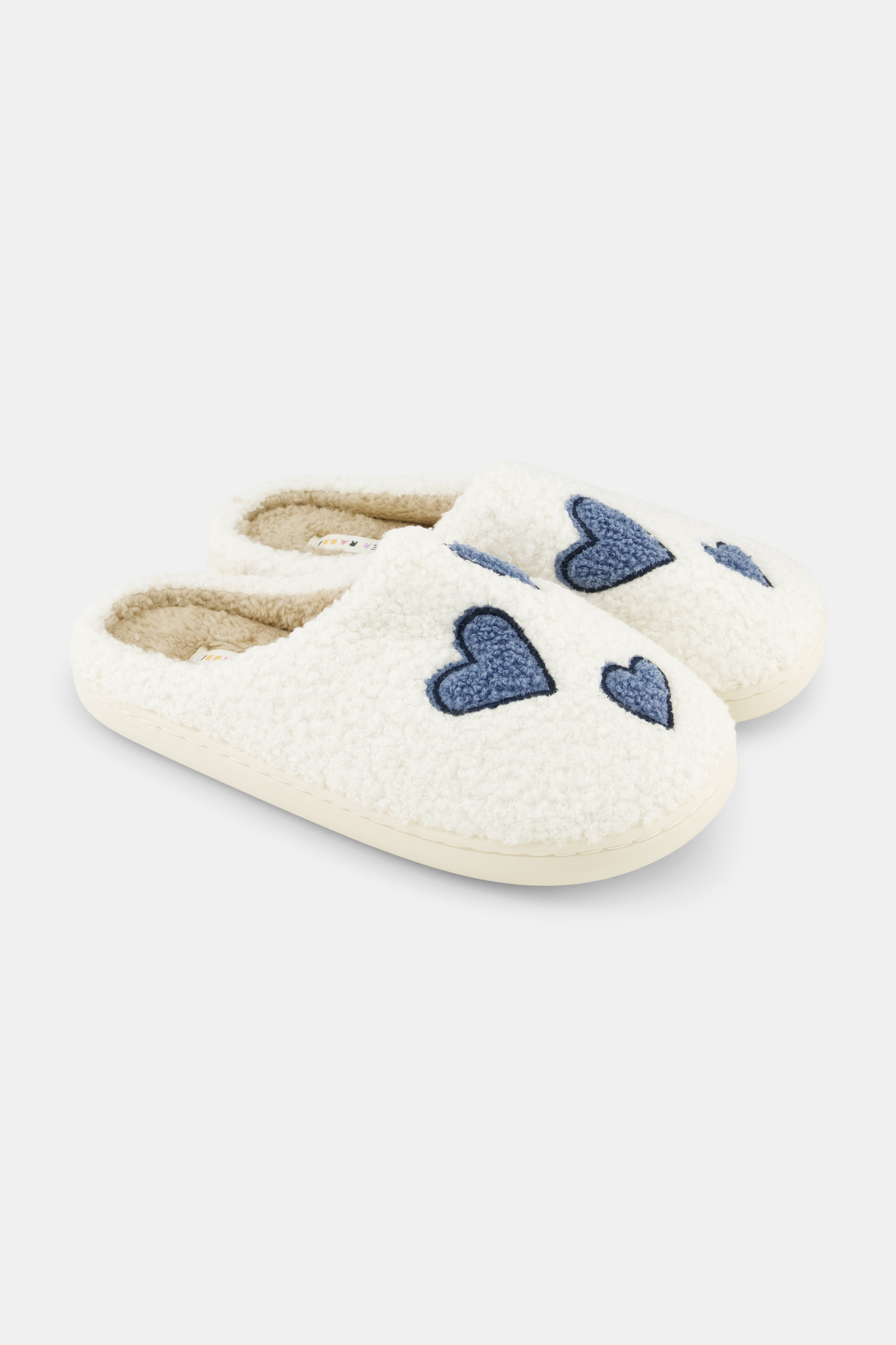 Hearts Fuzzy Slippers