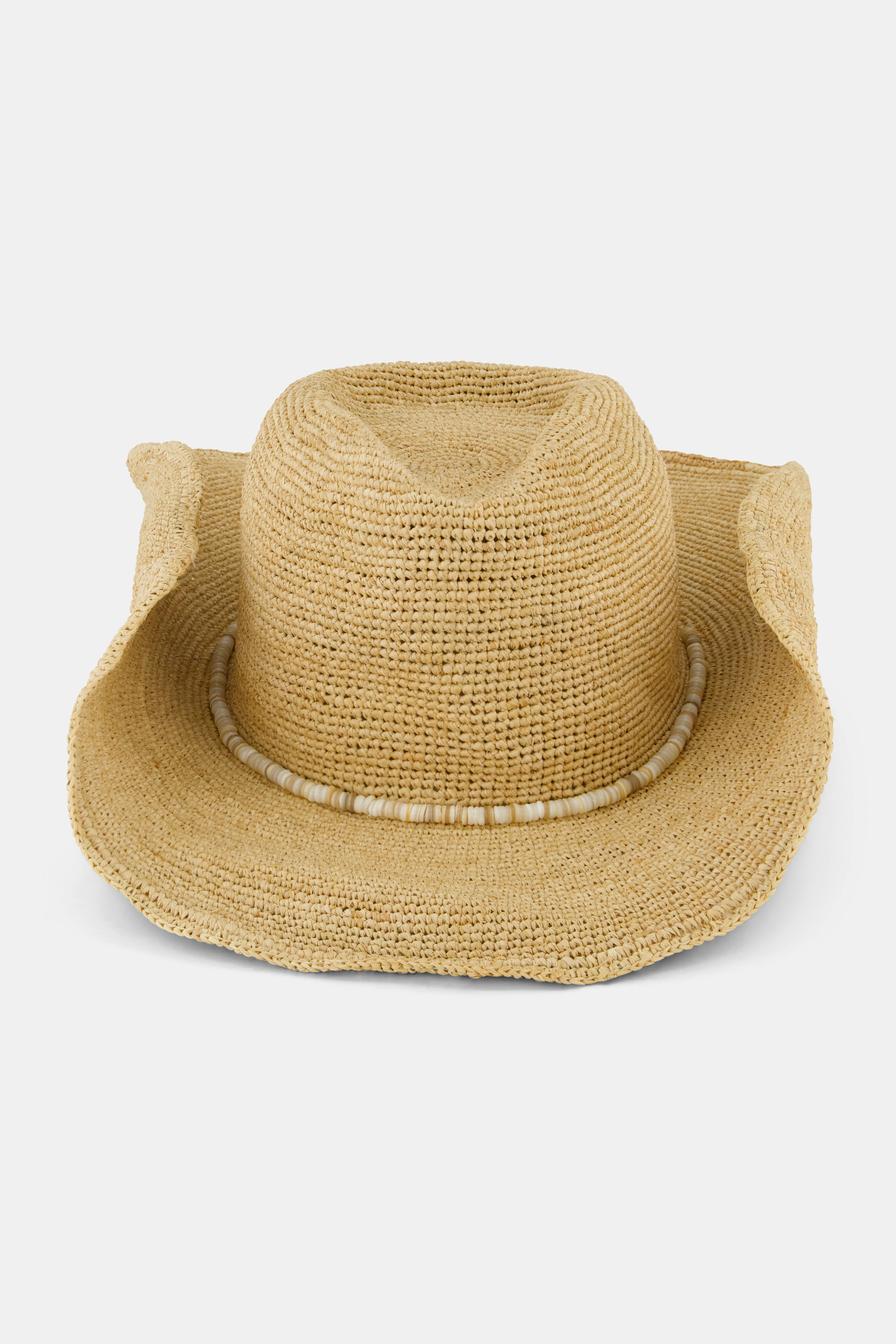 Raffia Crochet Cowboy Hat