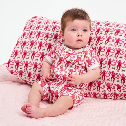 Infant Monkey Short Sleeve Onesie